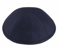 iKippah Blue and Black Plaid Size 3