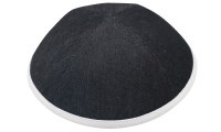 iKippah Black Denim with White Rim Size 4