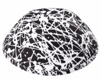 iKippah Black Paint Splatter Size 2