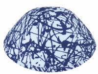 iKippah Blue Paint Splatter Size 2