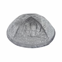 iKippah Gray Velvet Crocodile Size 4