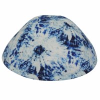 Additional picture of iKippah Tie Dye Circular Blue White Size 4