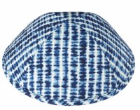 Additional picture of iKippah Tie Dye Drip Blue Size 16cm