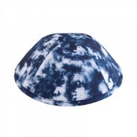 Additional picture of iKippah Tie Dye Blue White Size 4