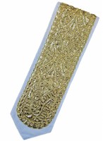 Atara Gefluchtene Gold Metallic Wire Embroidered Detailed Design 5.5"
