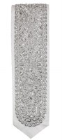 Atara Gefluchtene Silver Metallic Wire Embroidered Detailed Design 4.5"