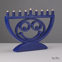 Additional picture of Electric Menorah LED Blue MENOJI Smile