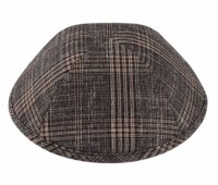 Additional picture of iKippah Black and Tan Plaid Size 5
