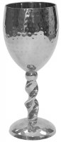 Kiddush Cup Hammered Nickel #KC1040V