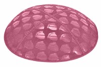 Hot Pink Blind Embossed Kippah without Trim