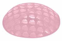 Light Pink Blind Embossed Kippah without Trim