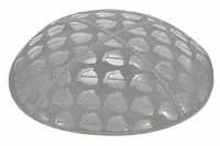 Medium Grey Blind Embossed Kippah without Trim