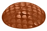 Rust Blind Embossed Kippah without Trim