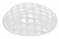 White Blind Embossed Kippah without Trim