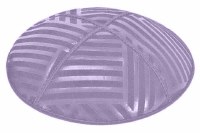 Lavender Blind Embossed Angle Stripes Kippah without Trim