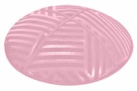 Light Pink Blind Embossed Angle Stripes Kippah without Trim