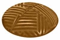 Luggage Blind Embossed Angle Stripes Kippah without Trim