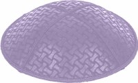 Lavender Blind Embossed Chain Link Kippah without Trim