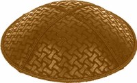 Luggage Blind Embossed Chain Link Kippah without Trim