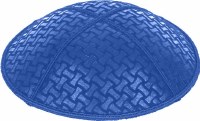 Royal Blind Embossed Chain Link Kippah without Trim