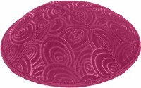 Fuchsia Blind Embossed Circles Kippah