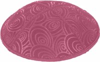 Hot Pink Blind Embossed Circles Kippah