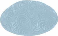 Light Blue Blind Embossed Circles Kippah