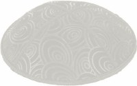 Light Grey Blind Embossed Circles Kippah