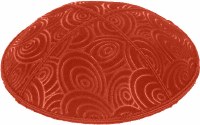 Orange Blind Embossed Circles Kippah