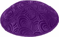 Purple Blind Embossed Circles Kippah