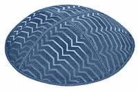 Denim Blind Embossed Kippah without Trim