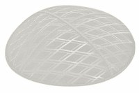 Light Grey Blind Embossed Diamonds Kippah