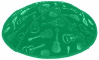 Emerald Blind Embossed Guitars Kippah