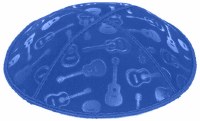 Royal Blind Embossed Guitars Kippah