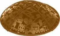 Luggage Blind Embossed Jerusalem Kippah