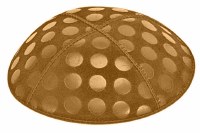 Luggage Blind Embossed Large Dots Kippah without Trim