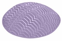 Lavender Blind Embossed Kippah without Trim