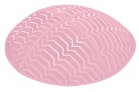 Light Pink Blind Embossed Kippah without Trim