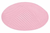 Light Pink Blind Embossed Medium Lines Kippah