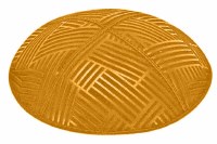 Gold Blind Embossed Mosaic Kippah without Trim