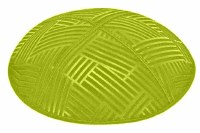 Lime Blind Embossed Mosaic Kippah without Trim