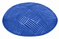 Royal Blind Embossed Mosaic Kippah without Trim