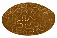 Luggage Blind Embossed Puzzle Kippah without Trim