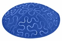 Royal Blind Embossed Puzzle Kippah without Trim