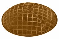 Luggage Blind Embossed Quilted Kippah without Trim