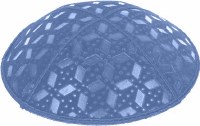 Additional picture of Wedgewood Blind Embossed Rocky Road Kippah without trim