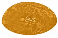 Gold Blind Embossed Scribble Kippah without Trim