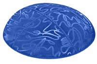 Royal Blind Embossed Scribble Kippah without Trim