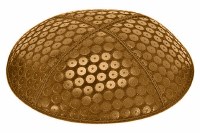 Luggage Blind Embossed Sequins Kippah without Trim