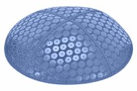 Wedgewood Blind Embossed Sequins Kippah without Trim